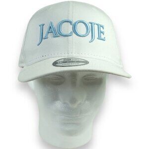 Jacoje White New Era Snapback Hat Winter Blue Jewelry Company Blue‎ Embroidered